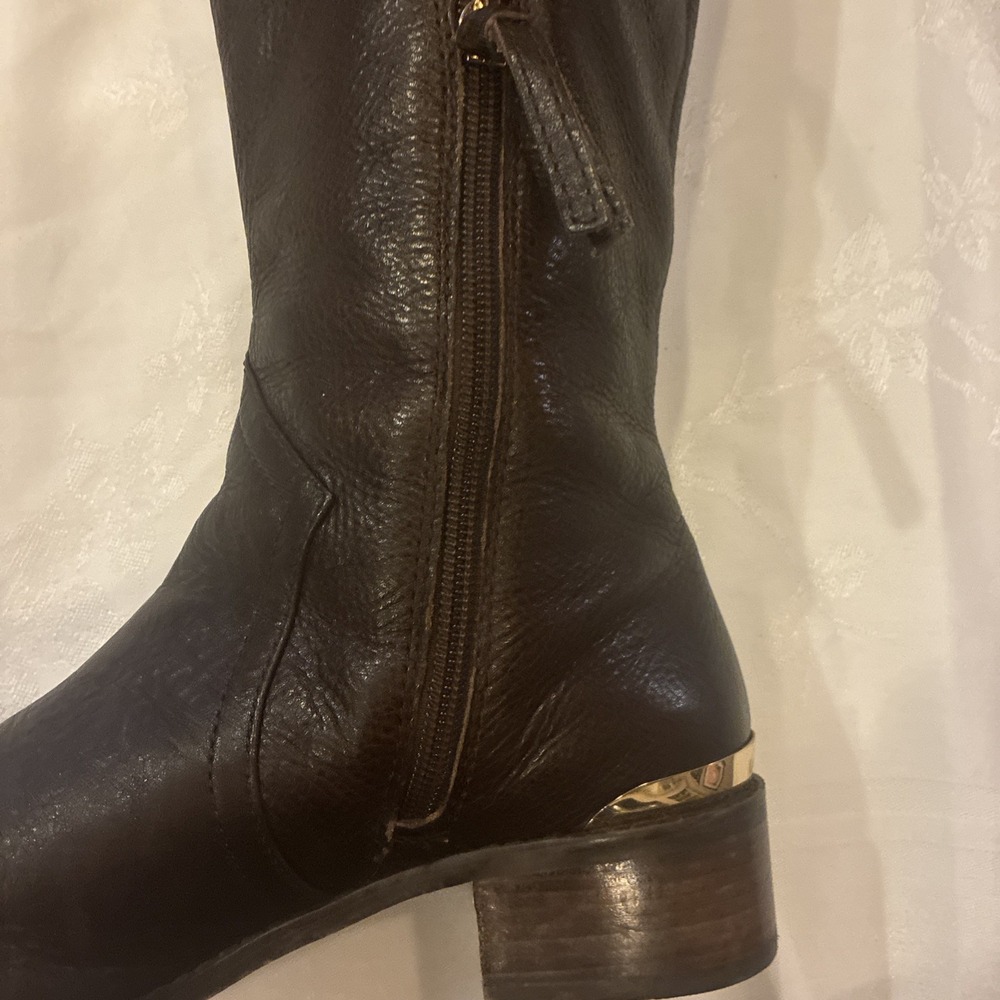 Brown Leather Boots Women Size 7.5 Gorgeous! Excellent Used Condition - Picture 7 of 11